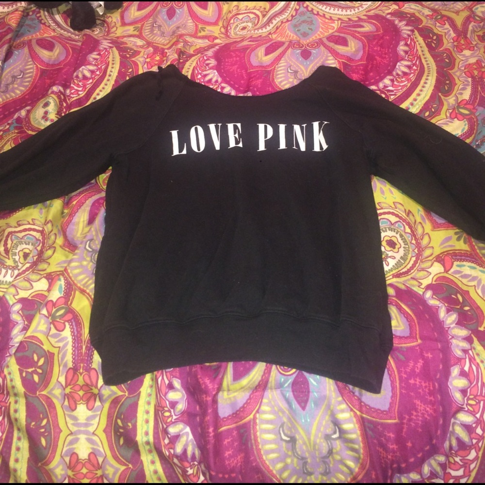 Pink Over the Shoulder Sweater