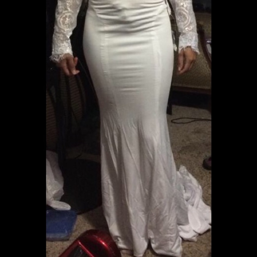 2 piece with lace top, skirt with mermaid tail