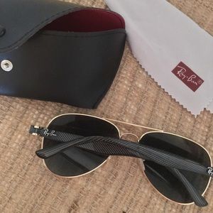 RAY BAN BLACK GREY AVIATOR