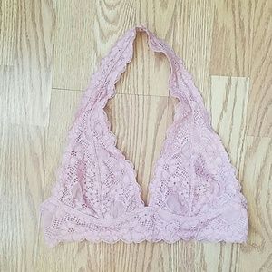 Rose pink Free People Galloon Lace Bra