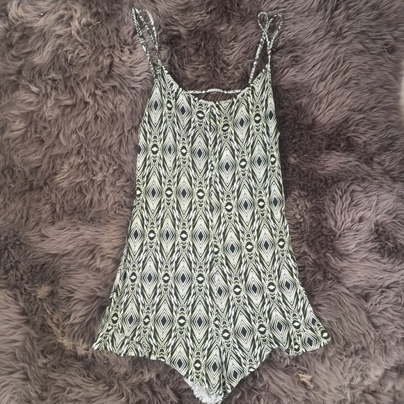 Green And Black Aztec Romper - Picture 2 of 5