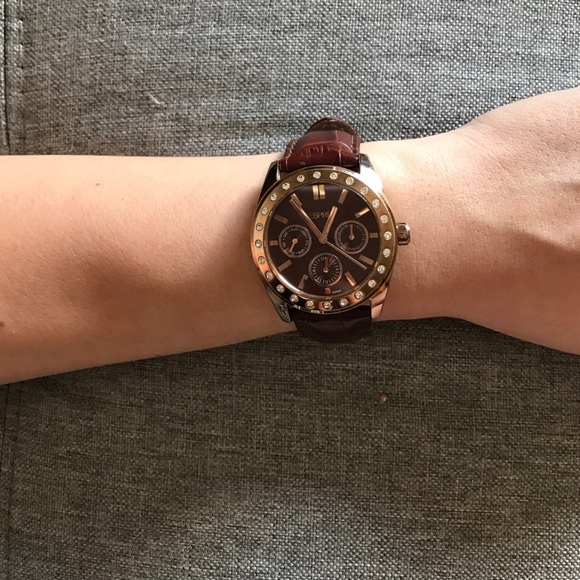 Esprit brown/rose gold watch
