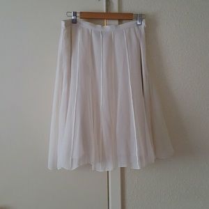100% silk midi skirt