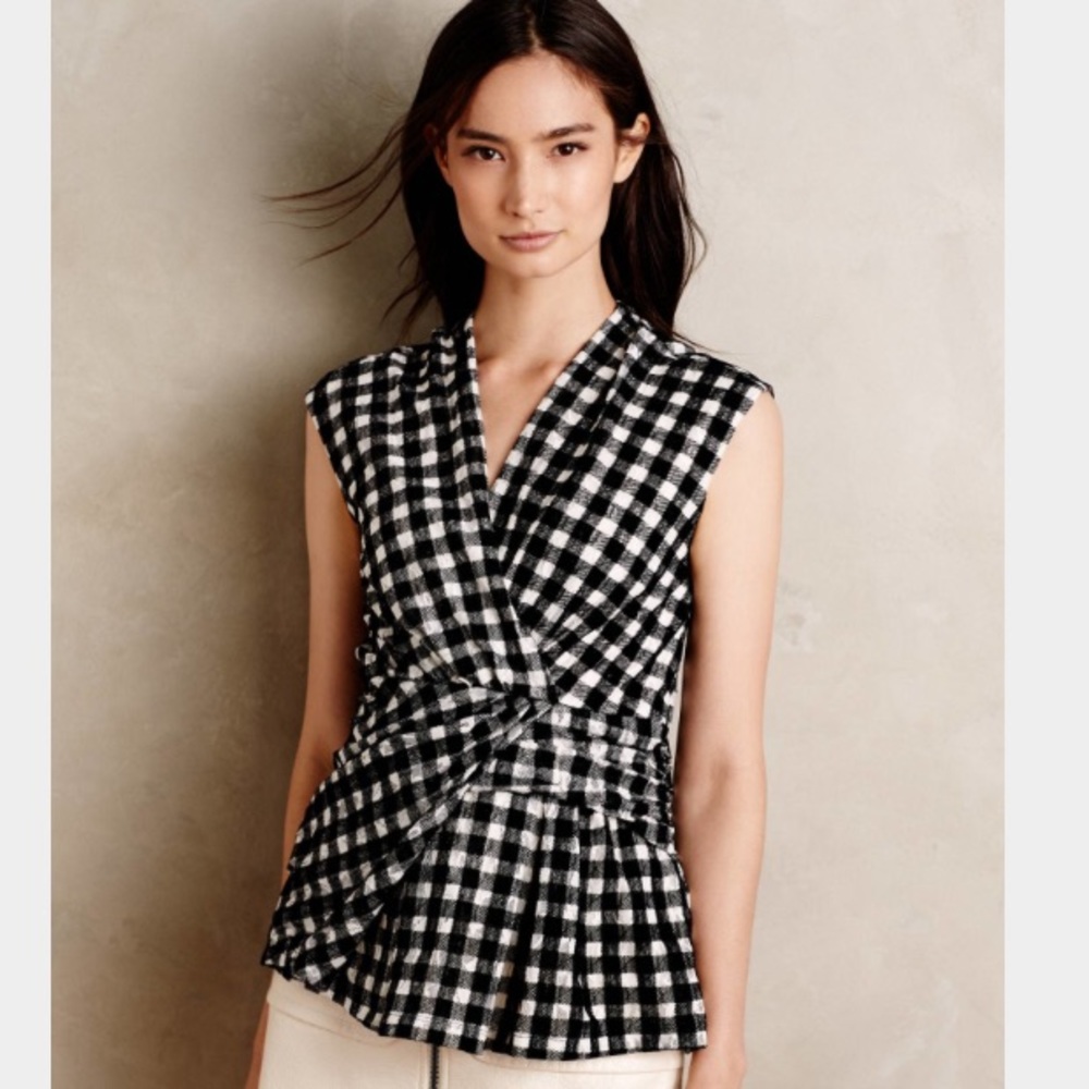 Deletta "Delphine Gingham" top