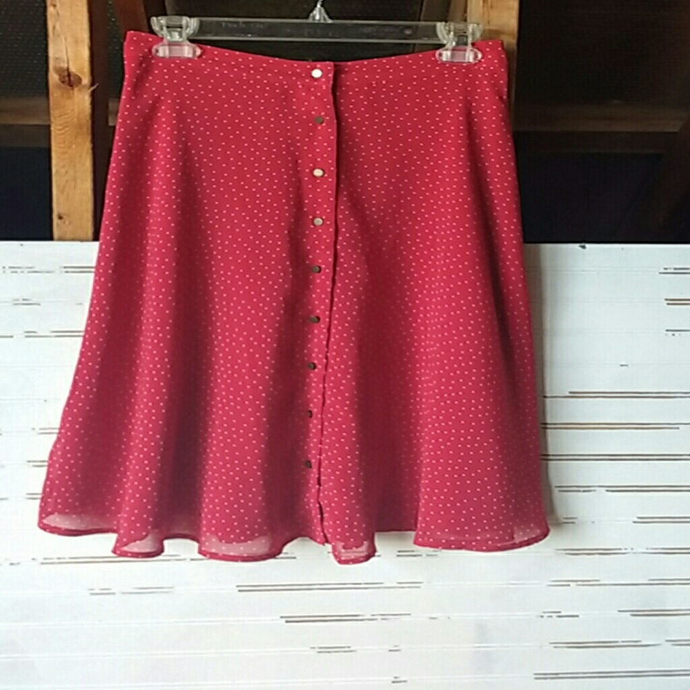 Red polka dot skirt