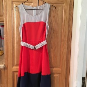 Tri-color dress