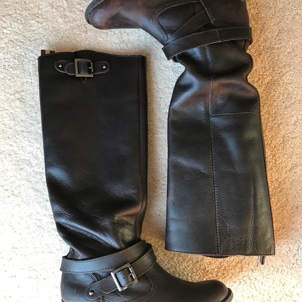 Aldo brand dark brown leather boots