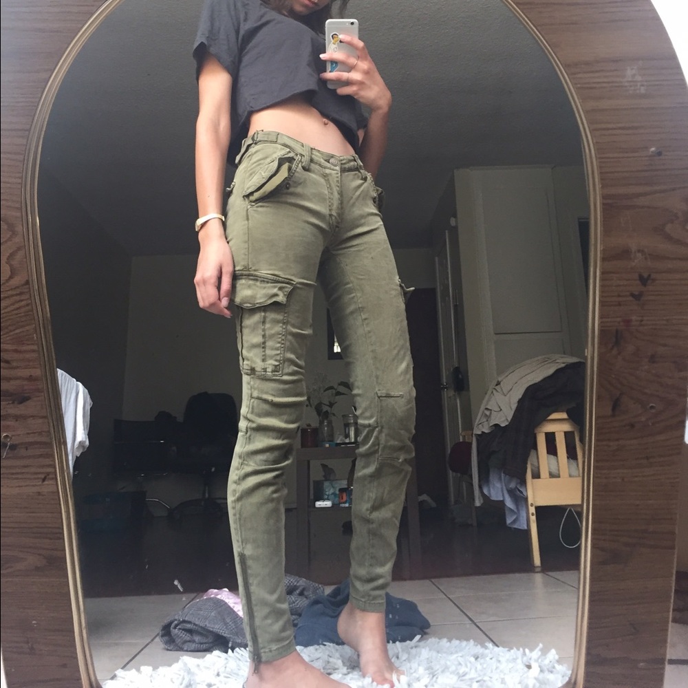 L.O.G.G. Army Green Skinny Cargo Pants
