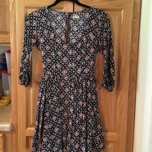 Navy and pink dress