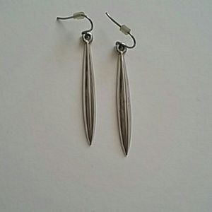 Long silver earrings