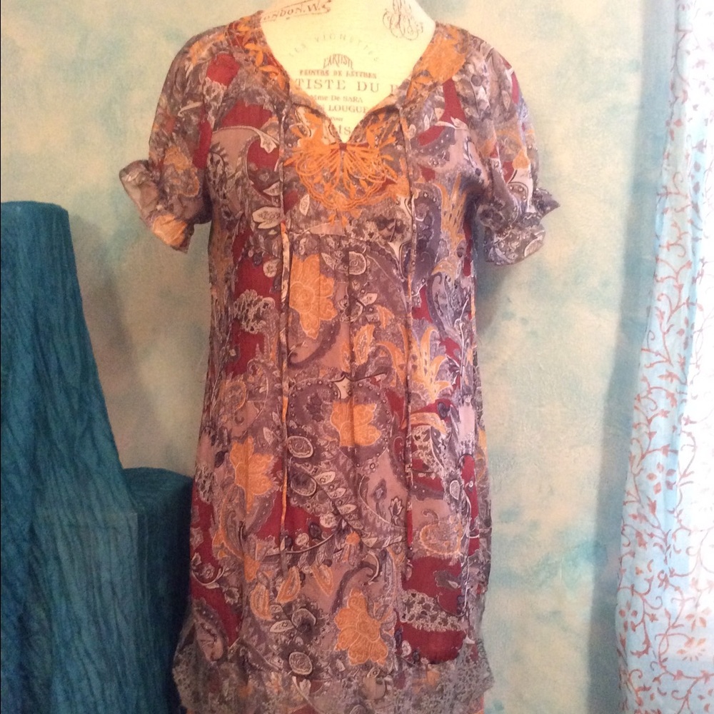 Mini dress boho style