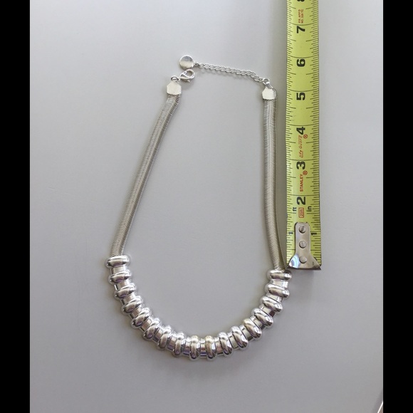 Apt. 9 Mesh Chain Collar Necklace in Silver tone. - Picture 3 of 4