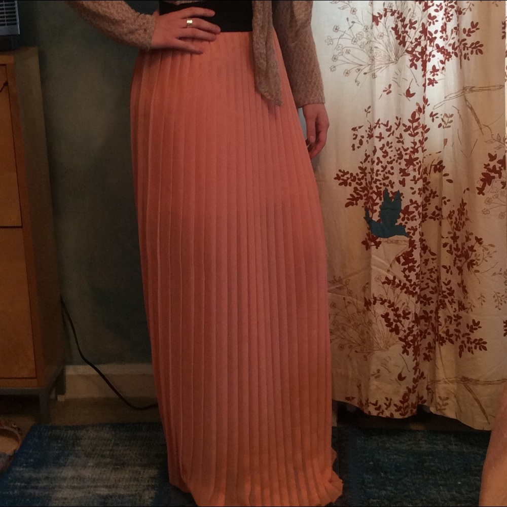 Long straight chiffon skirt -SOLD