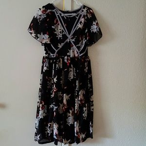 NWOT ASOS floral cutout dress