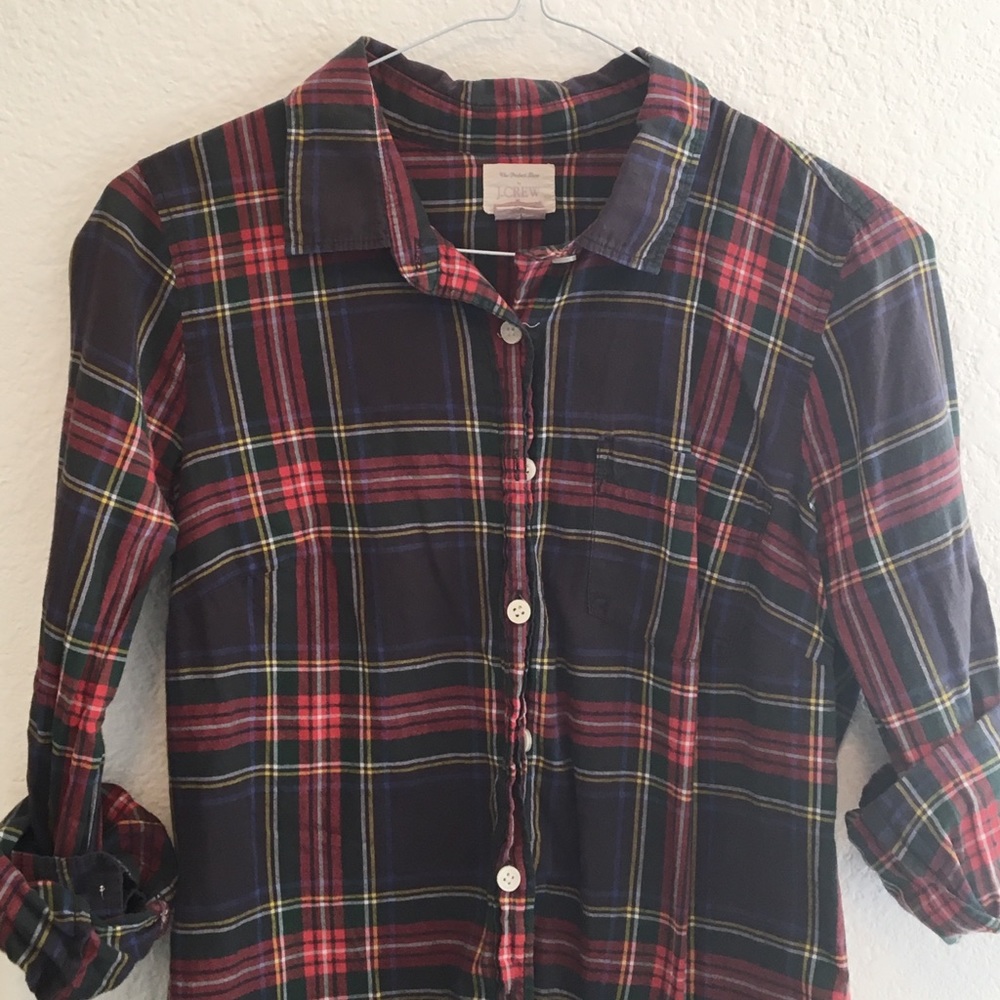 Dark Plaid Perfect Shirt in Tartan