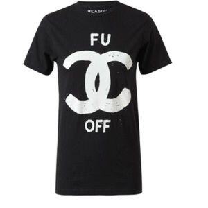 Reason fuccoff Chanel rip off shirt size small