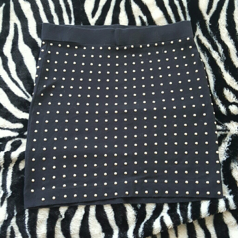 Mini skirt with gold studs