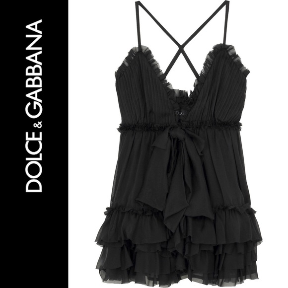 Dolce & Gabbana Tops - Dolce & Gabbana Layered Silk Chiffon Top