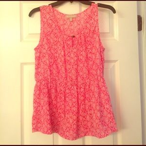 Lightweight silky sleeveless blouse