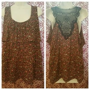 Ruffle Top With Lace Detail