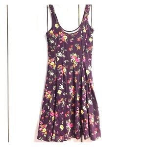 Adorable Slip-on Sun Dress in Pretty Purple Floral
