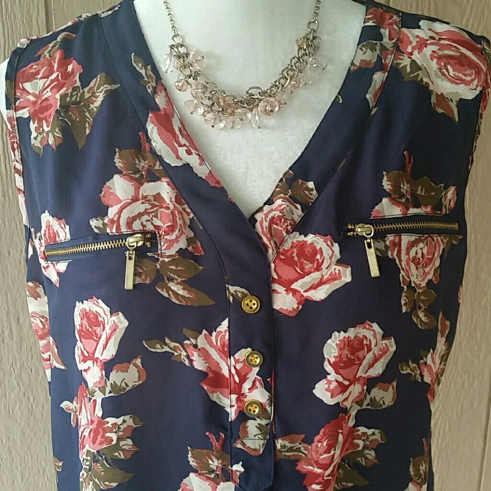 New Floral See Thru Tunic