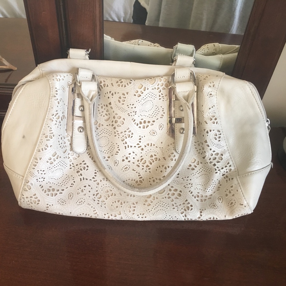 Apt 9 spring white satchel