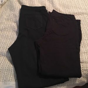 2pr black pants Sz 14