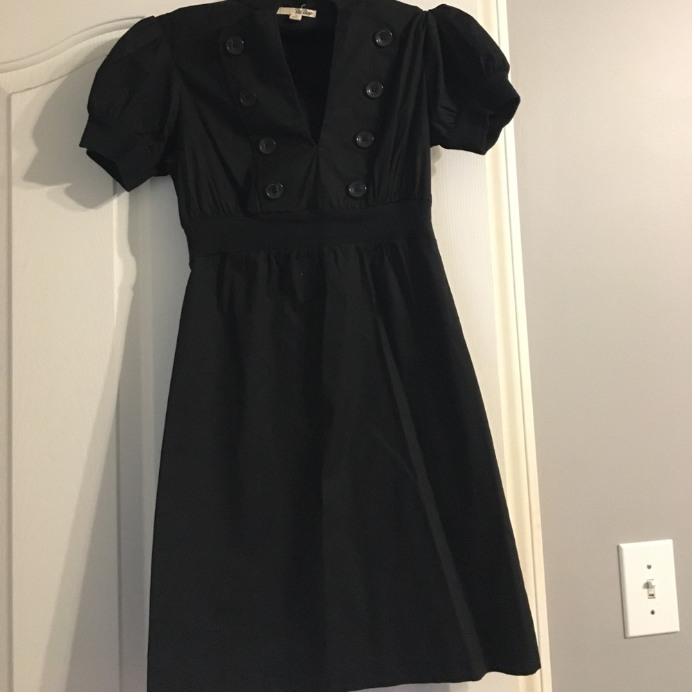 Black dress with buttons on the front