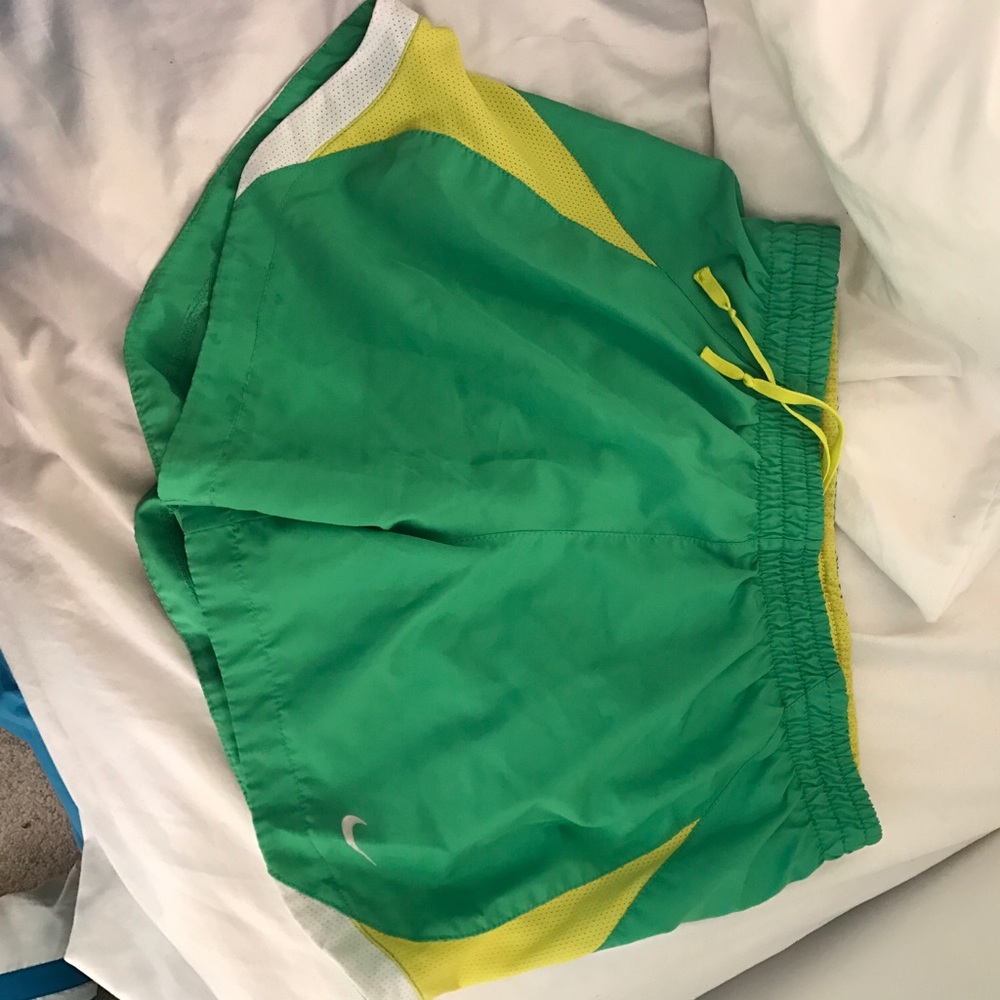 Green and Yellow Nike Shorts