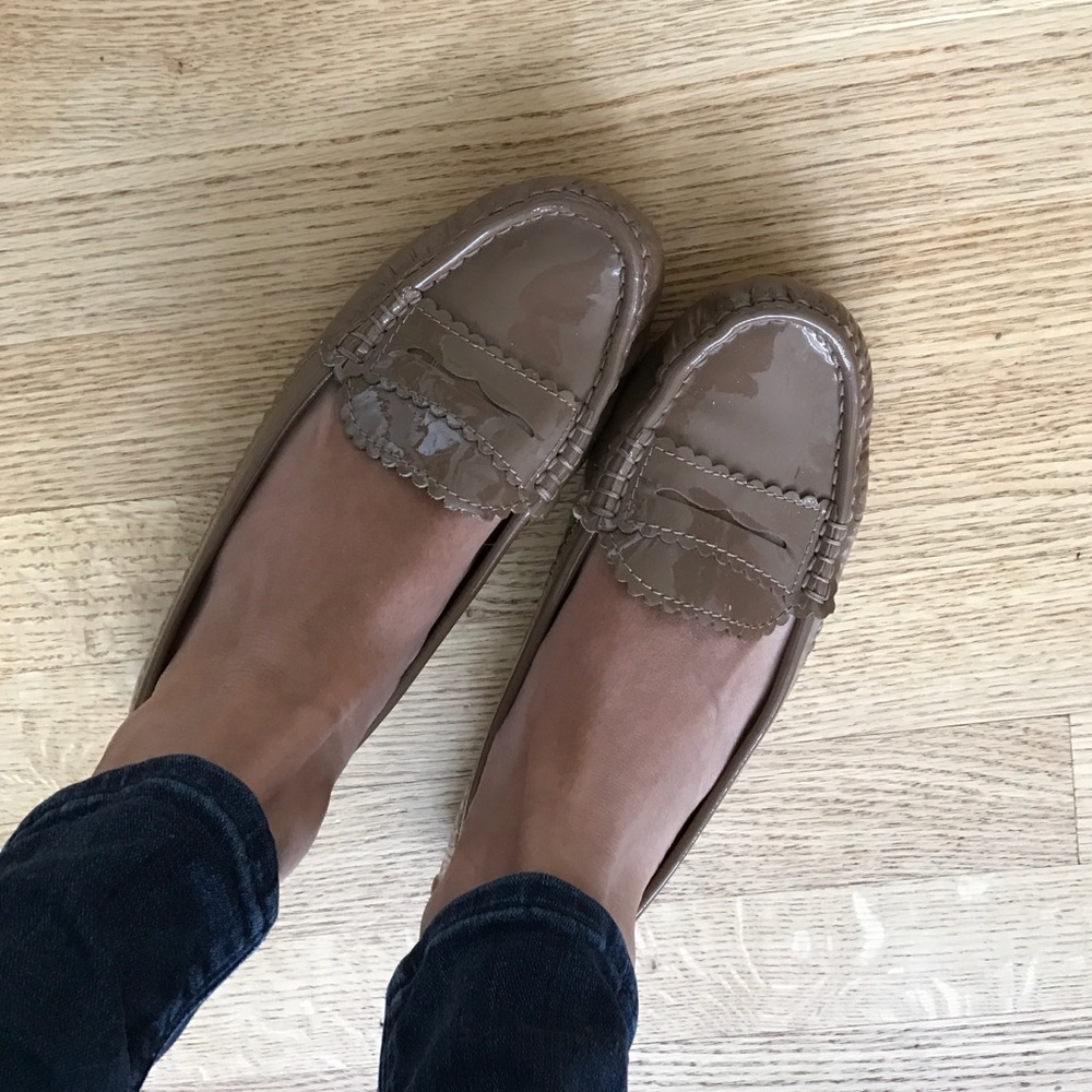 L.K. Bennett Reno patent loafers 37 (size 7)