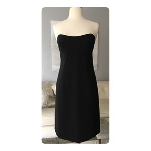 TRINA TURK black strapless dress LBD