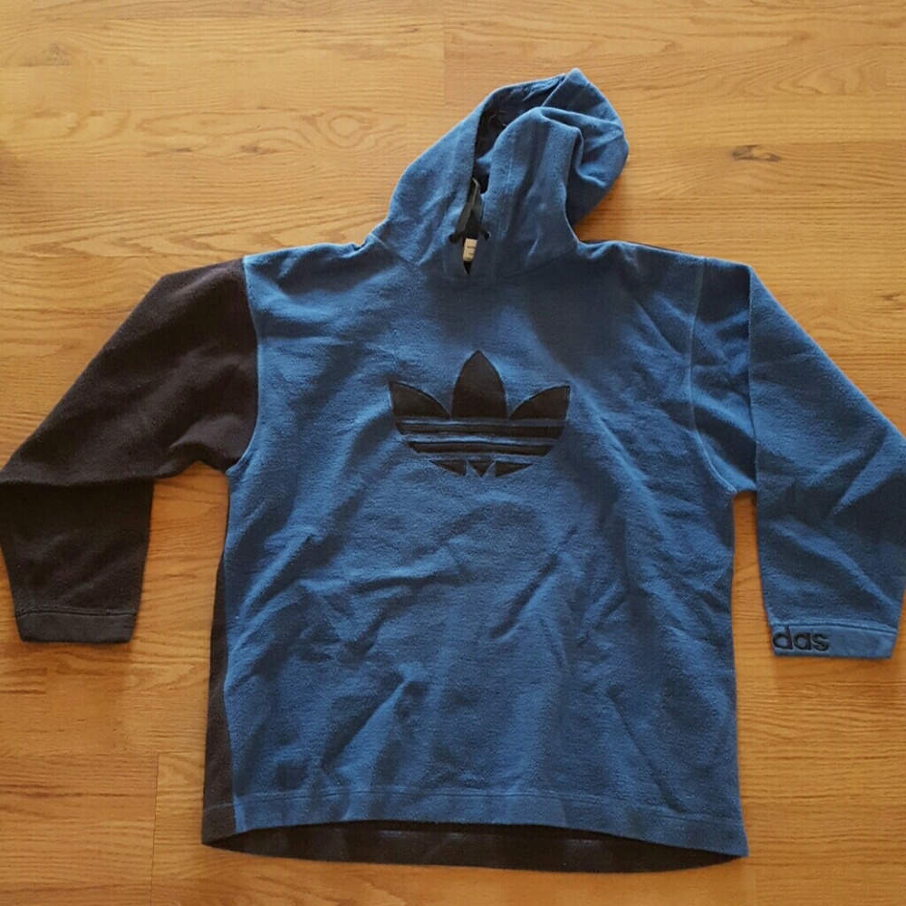 Vintage Adidas Trefoil Big Logo Fleece Hoodie