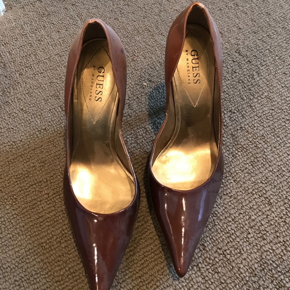 Brown Patent Pumps