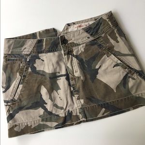 Super cute camo denim mini skirt