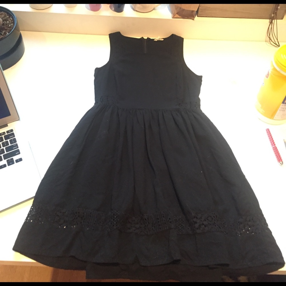 Black dress with lace