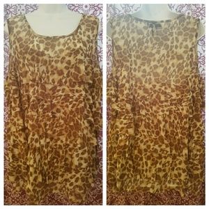 Animal Print Ruffle Top