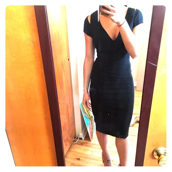 BEBE NWT Sexy Pencil Dress with Cutout Shoulders - Picture 1 of 4