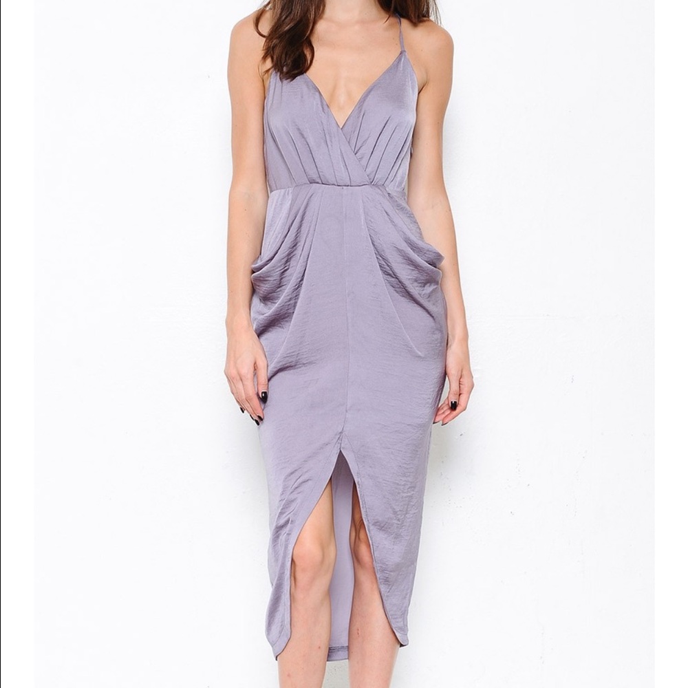 Drapey Surplice V-Neck Dress - Picture 2 of 8