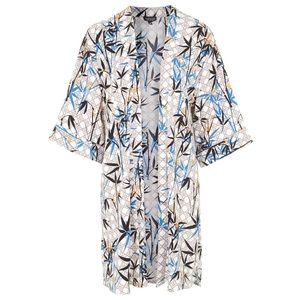 Topshop Bamboo Print Kimono Cardigan