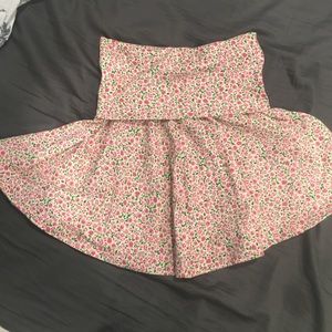 Floral fold over skirt