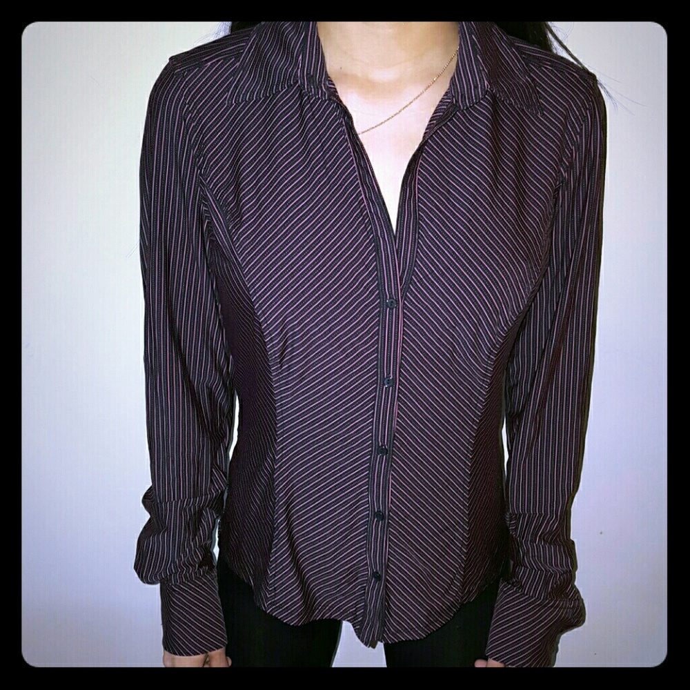 Pink pinstripe Express dress shirt
