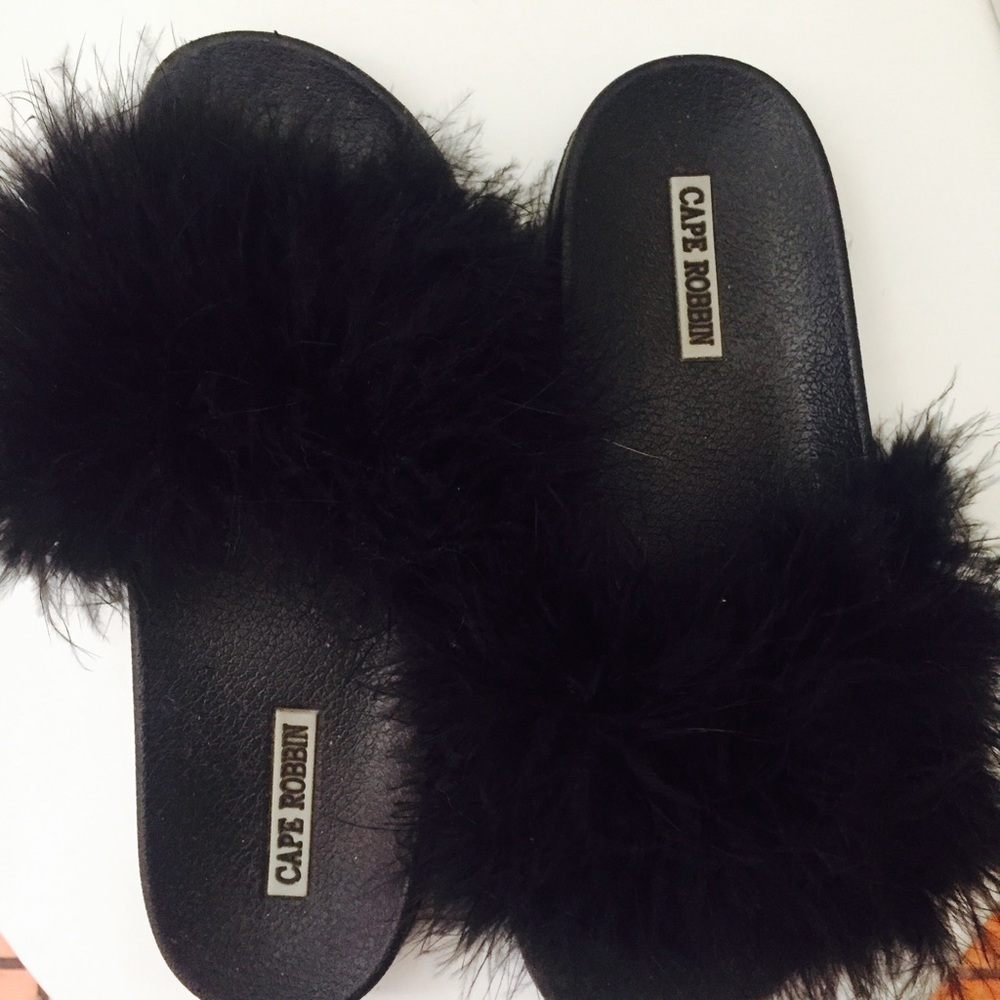 Fluffy slippers
