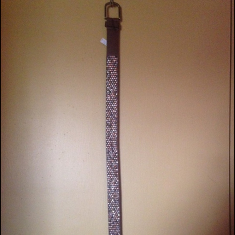Brown studded belt