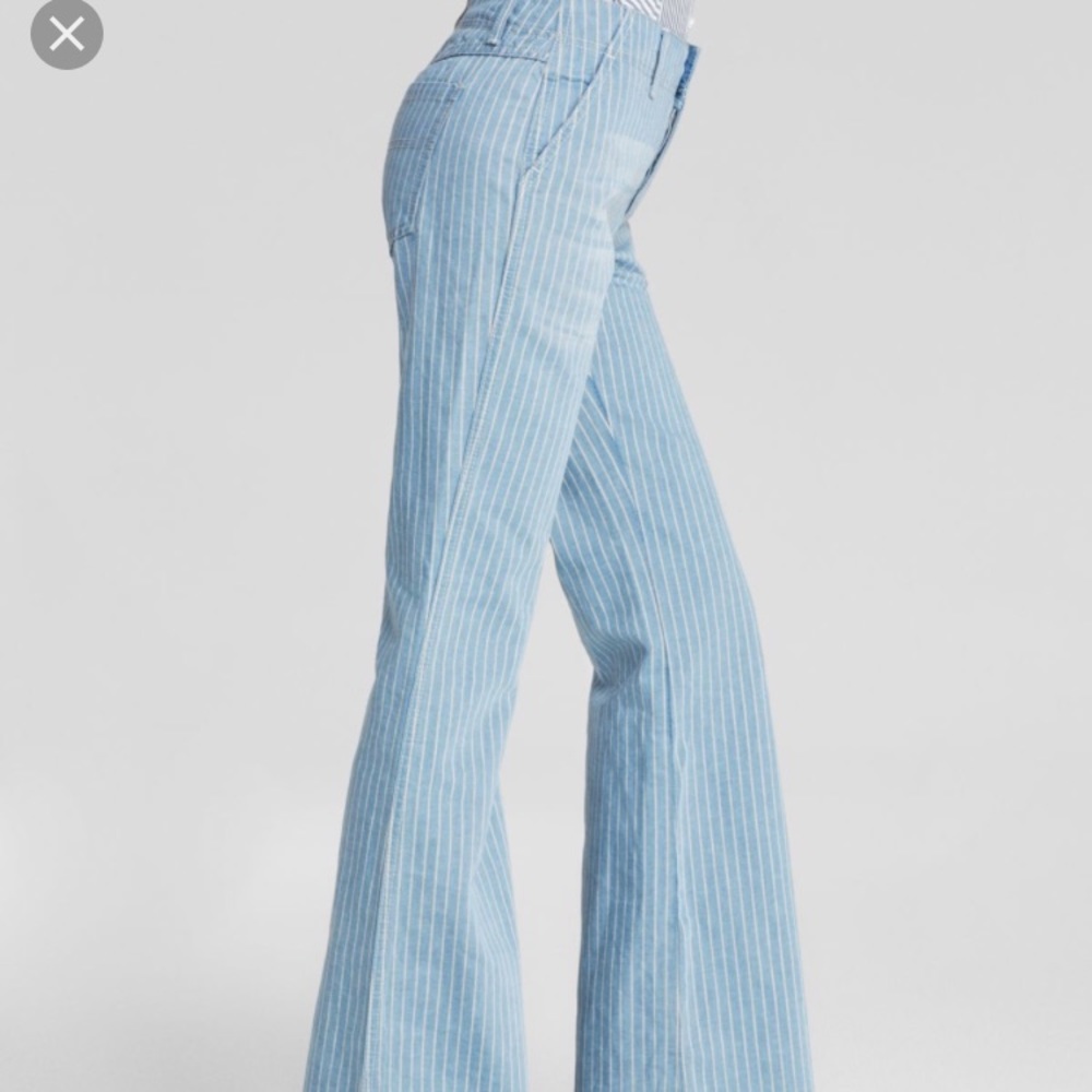 Final drop🔥Free people solar blue jeans striped - Picture 2 of 6