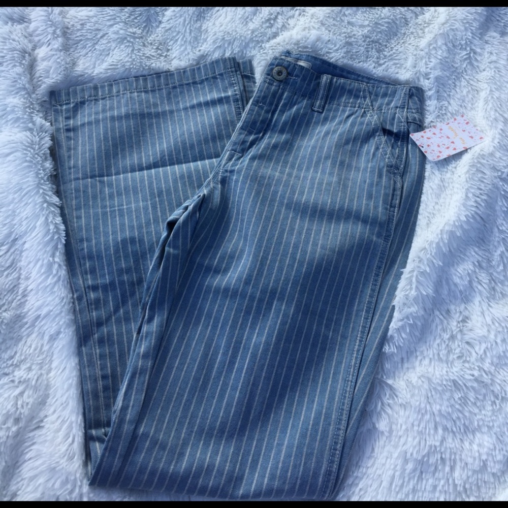 Final drop🔥Free people solar blue jeans striped - Picture 4 of 6