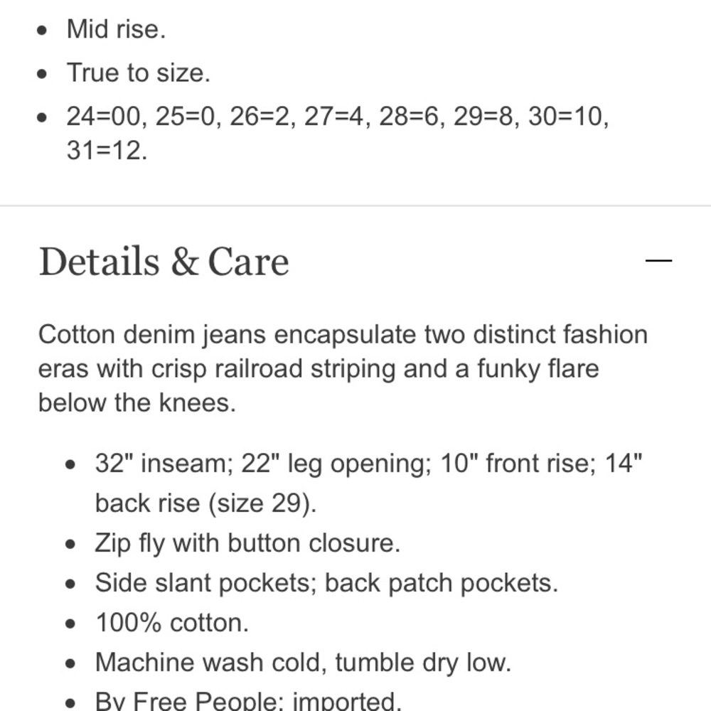 Final drop🔥Free people solar blue jeans striped - Picture 6 of 6