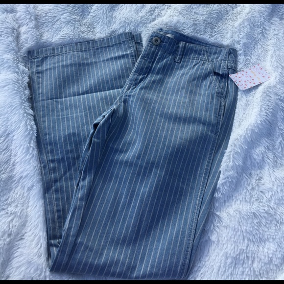 Final drop🔥Free people solar blue jeans striped - Picture 4 of 6
