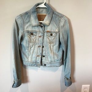 Hollister Light Wash Distressed Jean Jacket