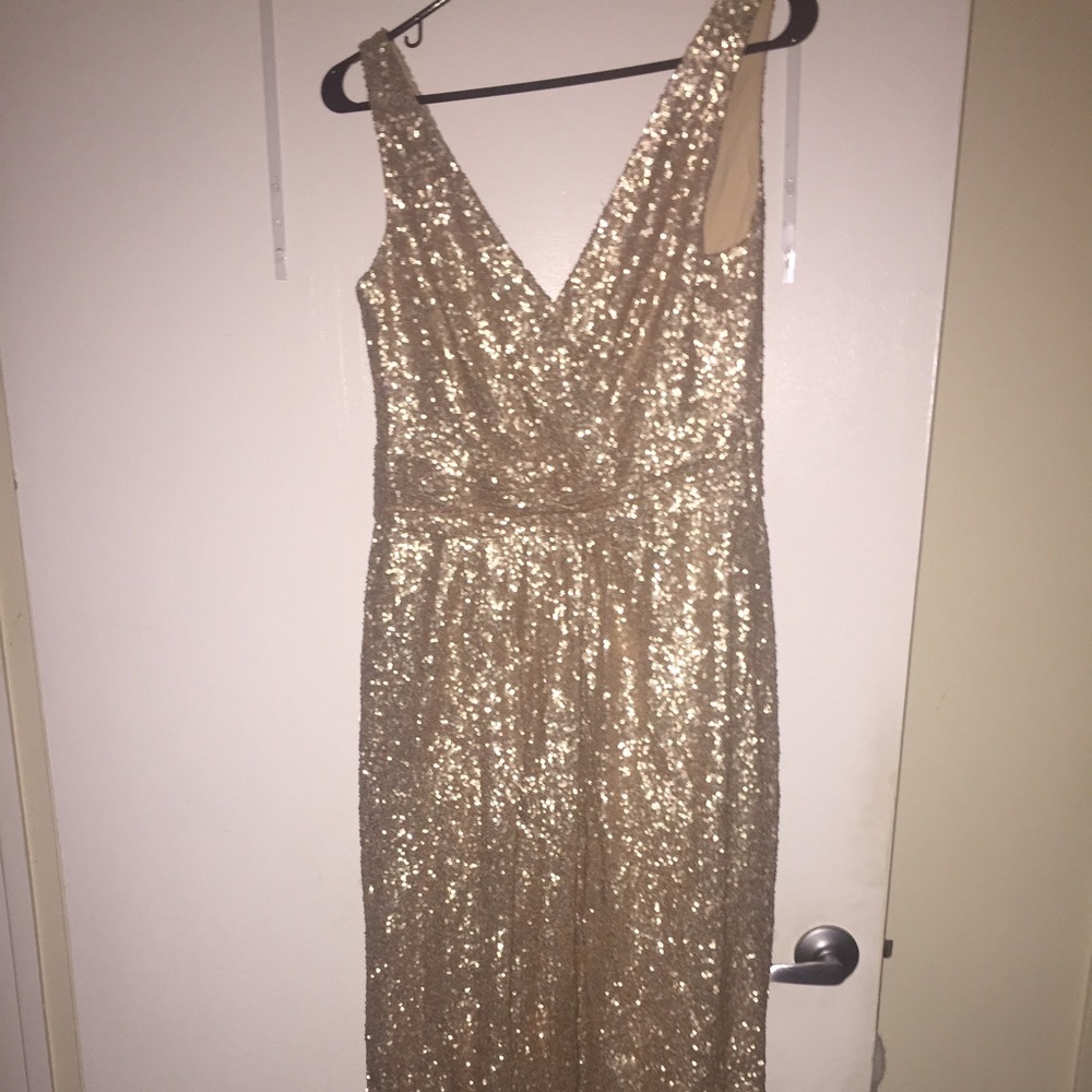 Sorella Vita bridesmaid dress gold